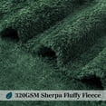 thumbnail image 4 of Manta de forro polar PAVILIA Sherpa, color verde esmeralda, 130 x 150 cm, 4 of 9