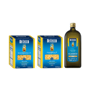 De Cecco Olive Oil, Mezzi Rigationi, & Cavatappi Pasta Variety Pack