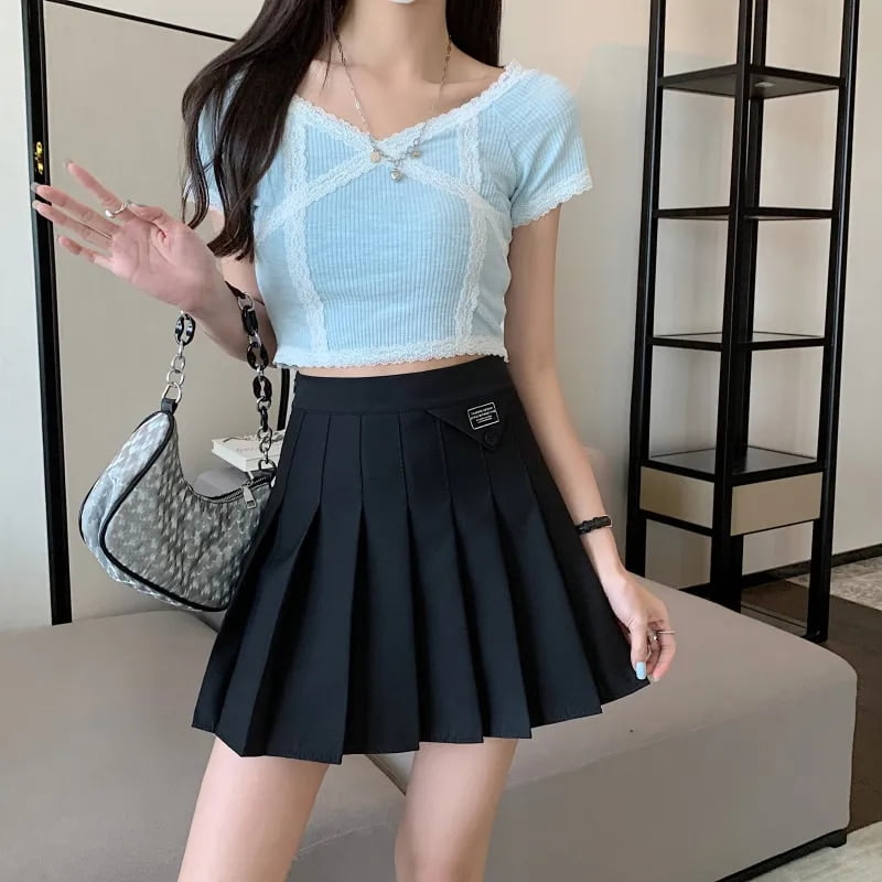 ★YOUTHBATH★Unbalanced pleated chain skirt_ blue★正規品 cf4ec6a4-6cd3-4627-870c-