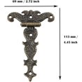 thumbnail image 3 of 2 X Charnires En Bronze Rtro Charnire Meubles En Alliage De Zinc Avec Vis Pour Botes Bijoux Portes Placards, 3 of 5