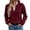 Wine, variant on Cute Sweater Women Elegant Lace Trim V Neck Knitted Long Sleeve Cropped Cozy Sweaters Black