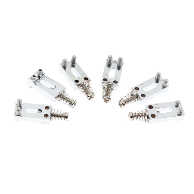 de 6 Piezas de Sillines de Puente de Guitarra Eléctrica Cromados Accesorios de Sillines de Puente Baoblaze Monturas de guitarra