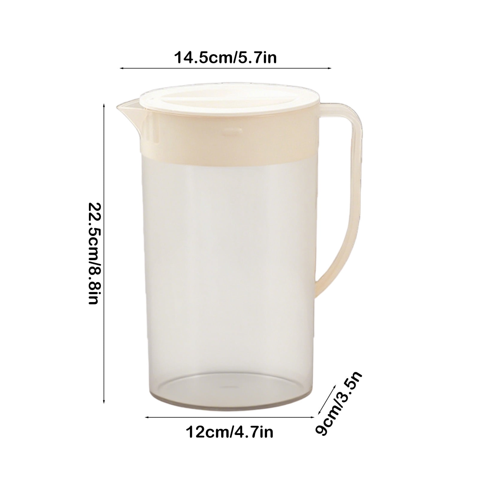 Yrmaups 3Pcs Refrigerator Water Pitcher, .5L Large Capacity Cold Water Kettle, BPA-Free Plastic Pitcher with Lid and Handle, Heat Resisting Water Bottle for Iced Tea, Lemonade, Juice, Kitchen and