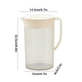thumbnail image 3 of Large Capacity Water Pitcher Plastic Straining Gallon Pitcher with Lid and Handle for Cold Water Ice Tea Juice Beer 1500ml/51oz, 3 of 6