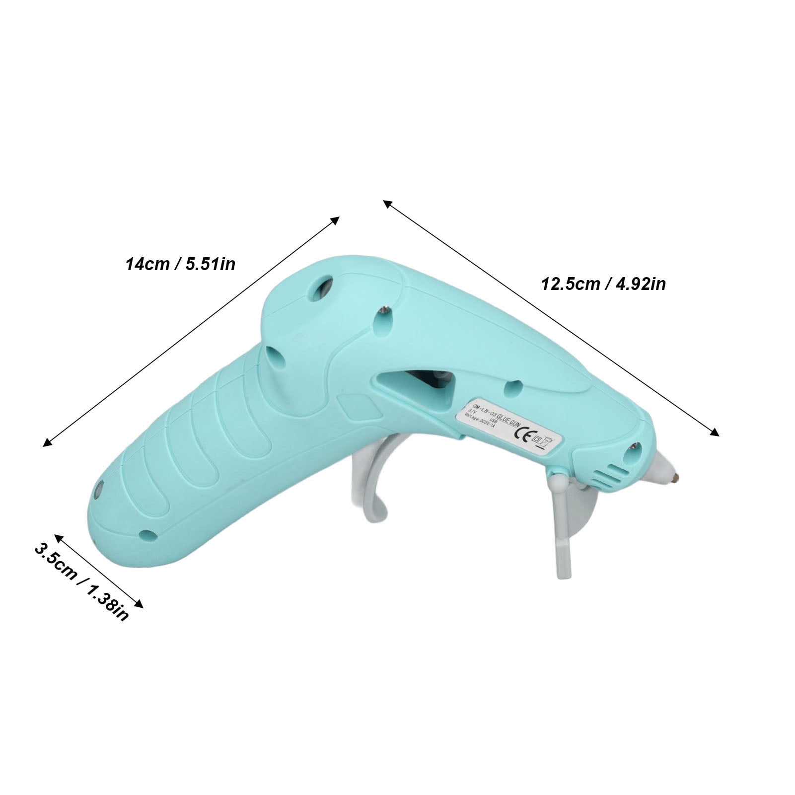 Nieyigj Hot Melt Glue Gun Kit USB Rechargeable Cordless Mini Device With 30 Pcs Adhesive Bars Tool Bag Silicone Pad Anti-Drip Design for Home DIY Crafts Arts Repair - Green