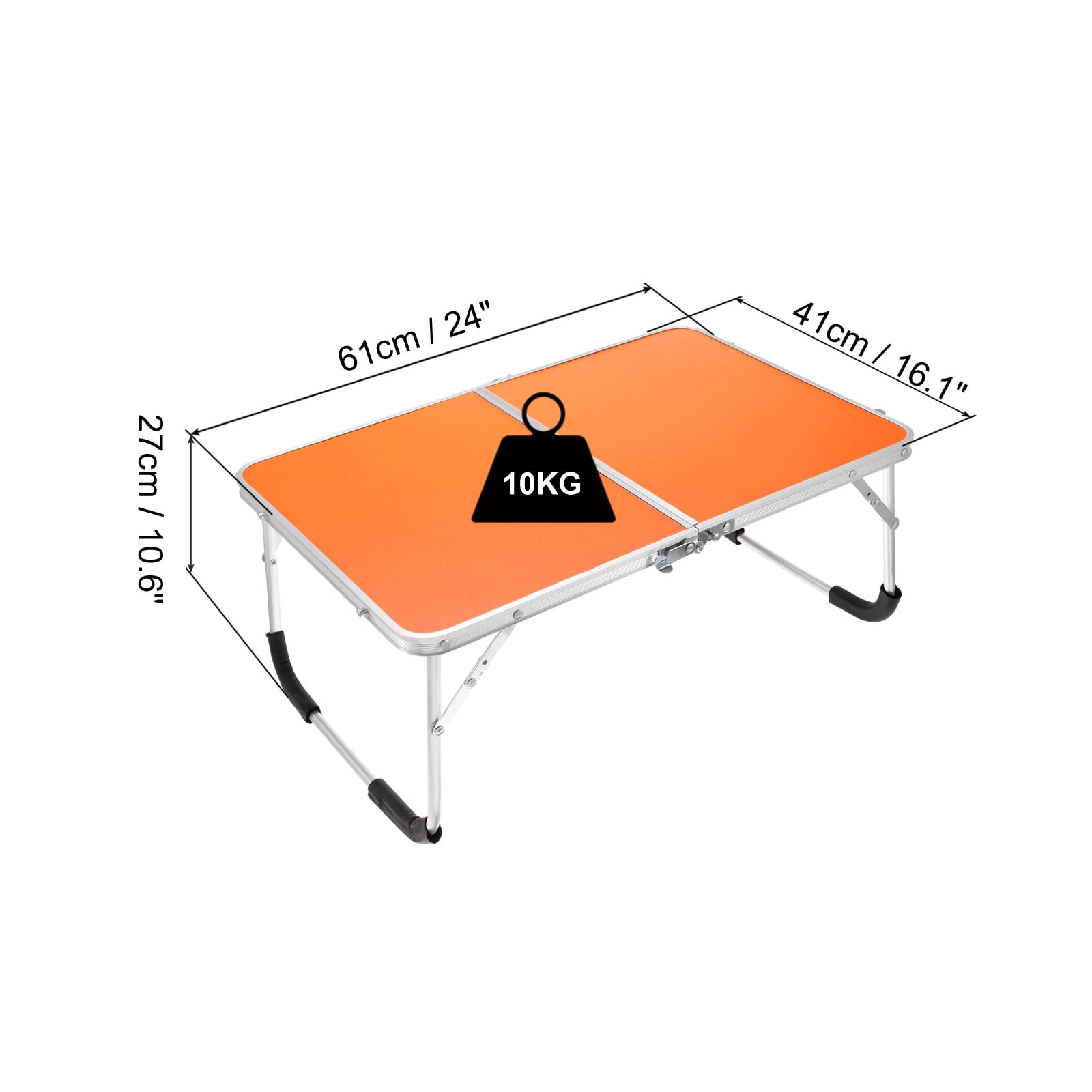 Unique Bargains Foldable Portable Lap Desk Picnic Bed Tray Tables Orange