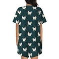 thumbnail image 3 of Bingfone Funny Chicken Print Pajamas Sets for Women Soft Short-Sleeved Pjs with Lounge Shorts Two Piece Sleepwear, 3 of 8
