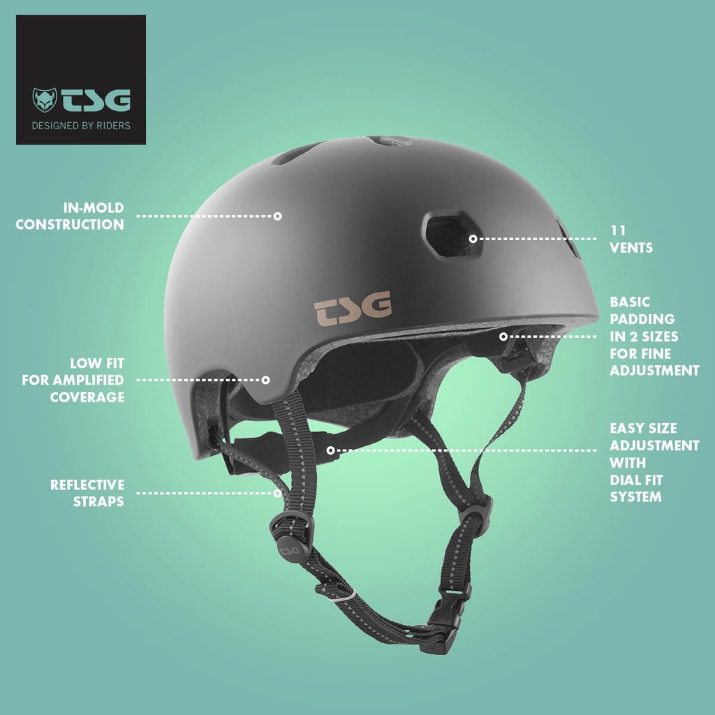 TSG Meta Skateboard & Bike Helmet Multicolor W/Dial Fit System for Cycling, BMX