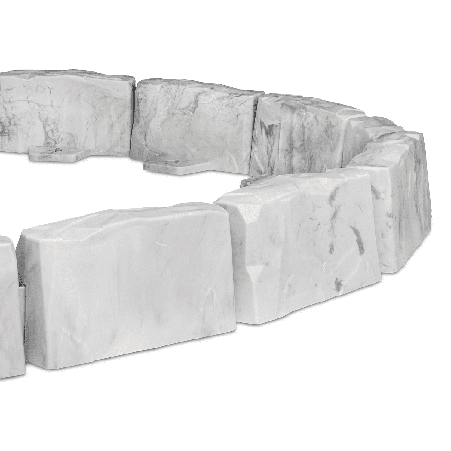 EasyFlex Decorative No-Dig Landscape Edging Kit - 20 ft., Light Gray Faux Stone