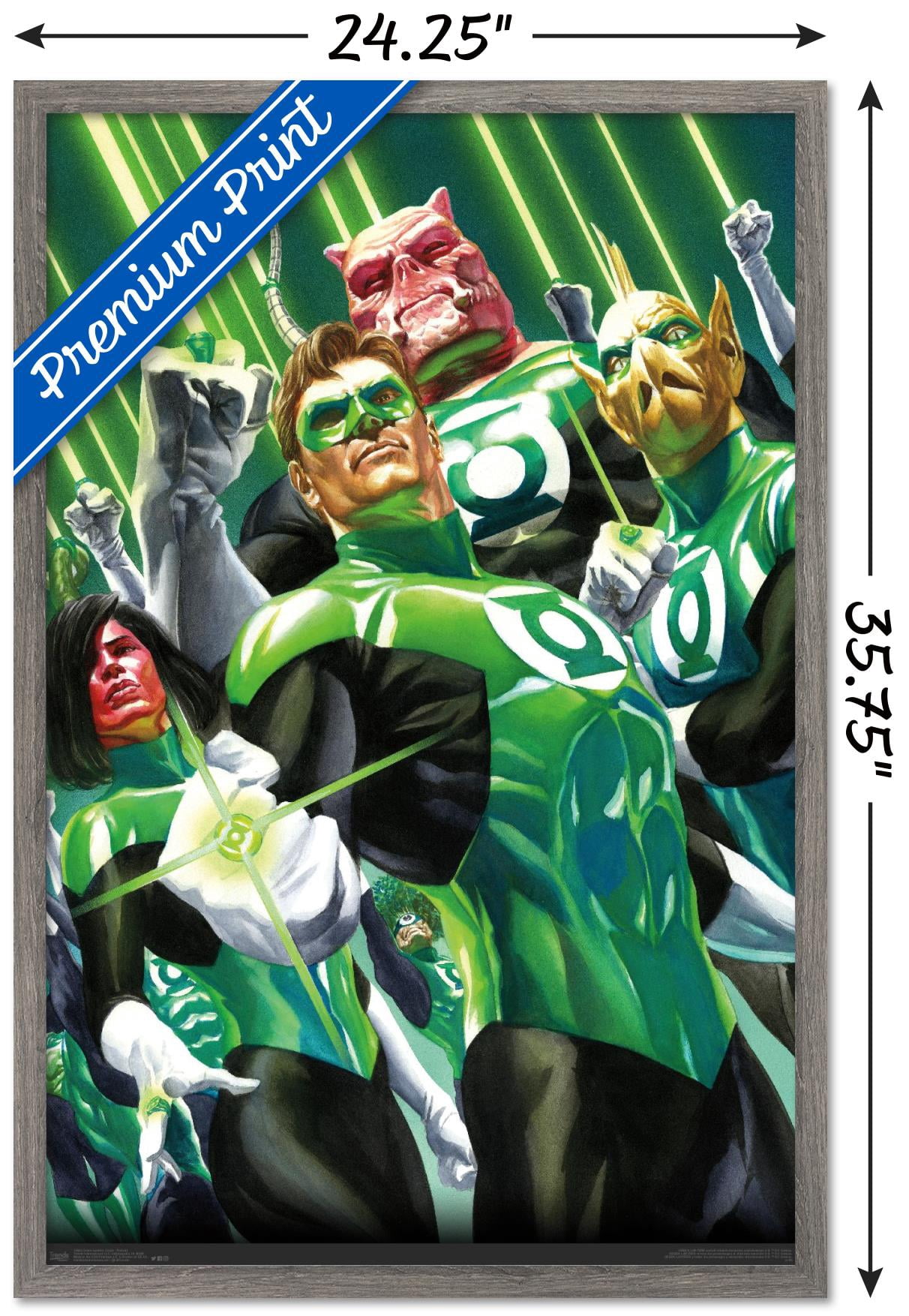 DC Comics - The Green Lantern Corps - Portrait Wall Poster, 22.375" x 34", Framed