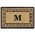 thumbnail image 1 of Corinthian Black 22" x 36" HeavyDuty Coir Doormat - Monogrammed M, 1 of 1