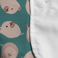 thumbnail image 4 of Pigs Microwave Oven Cover, Repeated Cartoon Layout of Piglets Farm Country Snorting Creatures, Water Resistant Organizer with Pockets for Kitchen, 36" x 12", Rose and Pale Petrol Blue, by Ambesonne, 4 of 4