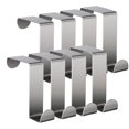 thumbnail image 1 of Ganchos para puertas de acero inoxidable, juego de 8, los ganchos reversibles se pueden usar sin taladrar para gabinetes de cocina, cajones, cocina, baño, etc. Namotu LKX-0268, 1 of 4