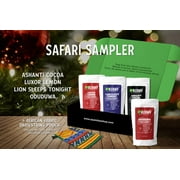 Set of 4 Safari Tea Sampler - Healthy Herbal Tea Gift - Caffeinated & Caffeine Free African Tea pack   African Fabric Drawstring Pouch