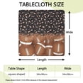 thumbnail image 2 of Leopard Print and Footballs Pattern Square Fitted Tablecloth with Elastic Edge,Square Table Cover,Washable Elastic Table Cover for Home Kitchen Party Decor 34"x34", 2 of 6