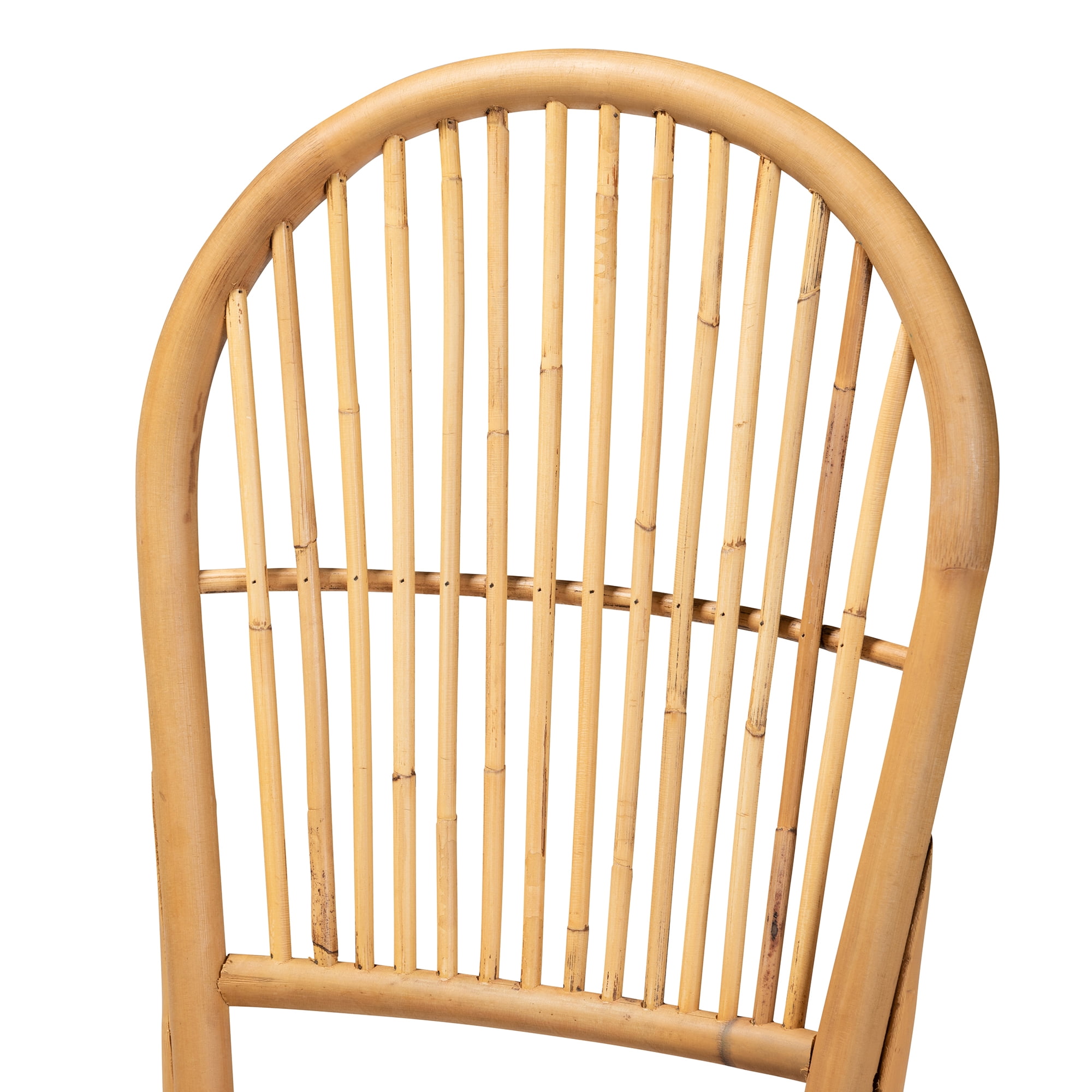 bali & pari Wina Rattan BOHO Dining Chairs, Set of 2, Natural Brown