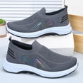 thumbnail image 4 of Domuza Mens Slip On Walking Shoes, Breathable Knit Mesh Casual Sneakers, Lightweight Soft Sole Fashion Sport Footwear For Daily Wear Gray 9 (EU-43), 4 of 5