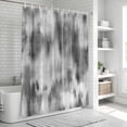 thumbnail image 5 of Grey Ombre Shower Curtain Set - Extra Long 72" x 96" Washable Bathtub Curtain with 12 Hooks, Vintage Simple Abstract Gradient Mottled Waterproof Fabric Stall Shower Curtains for Bathroom Décor, 5 of 6