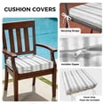 thumbnail image 2 of Outdoor Patio Cushion Covers 4 Pack Abstract Gray Stripes Patio Chair Cushion Covers with Ties and Zipper Watercolor Denim Stripes Waterproof Outdoor Seat Cushion Covers for Patio Furniture 24"x24", 2 of 5