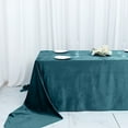thumbnail image 4 of Balsa Circle 90" x 156" Teal Rectangular Premium Velvet Tablecloth Table Linens, 4 of 8