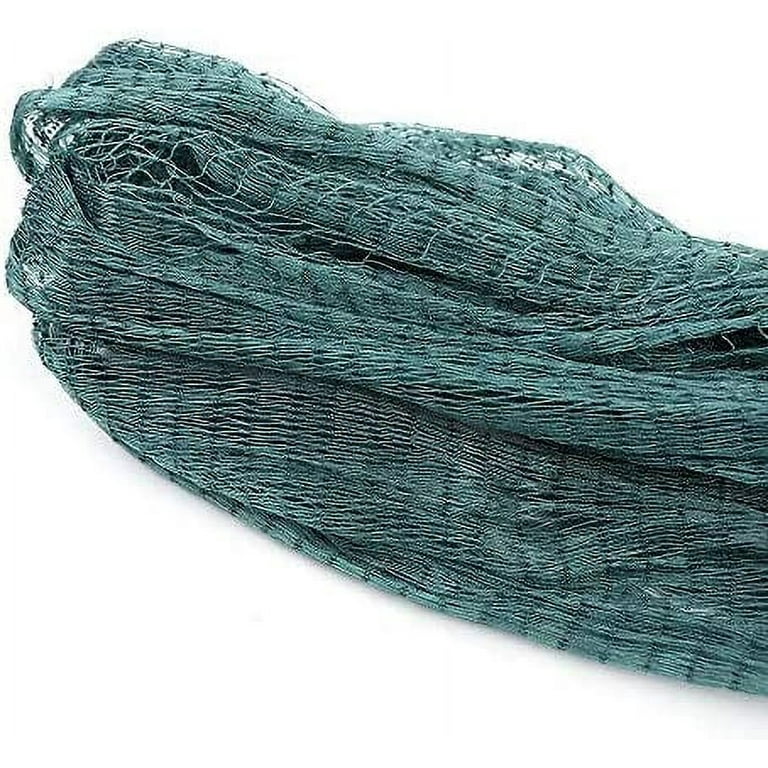 Anqidi 33' Green Fishing Net Hand Made Nylon Beach Seine Drag Net Polyethylene Fishing Drag Net Fishing Equipment, Size: 6.5' x 33