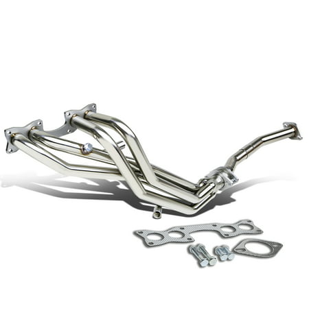 For 1990 to 1997 Nissan D21 Pickup 2.4L Stainless Steel Long Tube Racing Exhaust Manifold Header 91 92 93 94 95