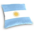 thumbnail image 3 of Argentina Flag Velvet Plush Throw Pillow Cushion Case Cover - 20" x 20" - Invisible Zipper Home Decor Floral for Couch Sofa No Pillow Insert, 3 of 5