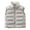 Gray, variant on Womens Padded Vest Winter Warm Stand Collar Sleeveless Solid Color Jacket Quilted Outerwear with Pockets
