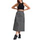 thumbnail image 2 of Falda Cargo Midi con Cremallera para Mujeres INSPIRE CHIC, con Bolsillos, Cintura Alta, Ropa Casual, Color Gris, 2 of 6