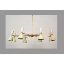 Mid Century Style Italian Sputnik Chandelier DIABOLO Stilnovo Modern 8 Arm Light