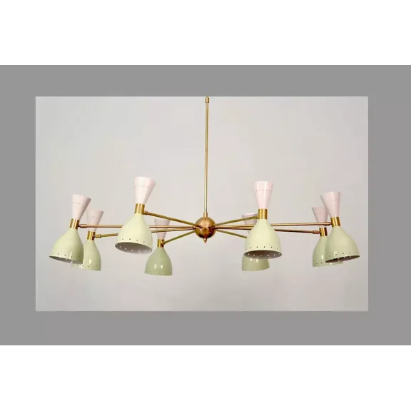 Mid Century Style Italian Sputnik Chandelier DIABOLO Stilnovo Modern 8 Arm Light