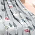 thumbnail image 3 of Gray Christmas House and Tree Pattern Blanket,Comfortable Soft Flannel Throw Blanket,All Season,Warm Lightweight Blankets for Sofa Bed Couch Living Room Chair,30"x40", 3 of 4