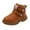Brown, variant on Fjofpr Shoes for Girls Toddler Shoes for Boys Toddler Girl Shoes Black Boots Children Infant Baby Girls Boys Solid Tie Winter Warm Short Boots Casual Shoes