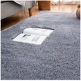 thumbnail image 2 of Soft Fluffy Area Rug, Washable Silk-Wool PV Fleece, Non-Slip, Family and pet Friendly Living Room Rug (Light Grey,24×36 inch), 2 of 5