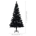thumbnail image 4 of vidaXL Artificial Pre-lit Christmas Tree with Ball Set Black 120 cm PVC, 4 of 5