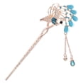 thumbnail image 1 of CIMAXIC Retro Elegant Hairpin with Rhinestones for Decor Use Blue Color 6 Inches Long,6.06"X2.32"X0.39", 1 of 5