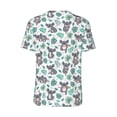 thumbnail image 3 of Haiem Hip Hop Hipster Baseball Jersey Button Down Shirts Sports Uniforms Men Women Jersey(Bears and Tropical Leaves,XX-Large), 3 of 9
