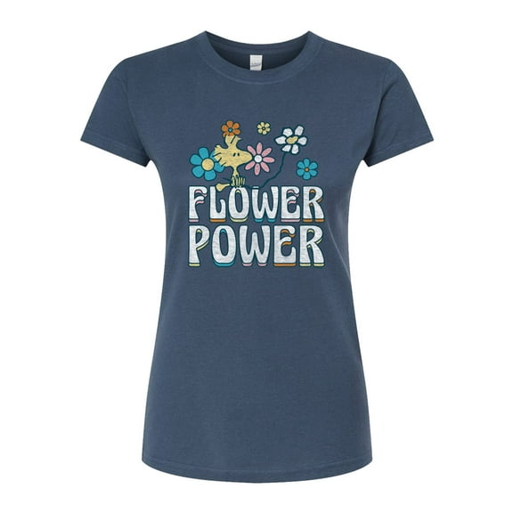 Peanuts - Flower Power - Juniors Fitted Graphic T-Shirt