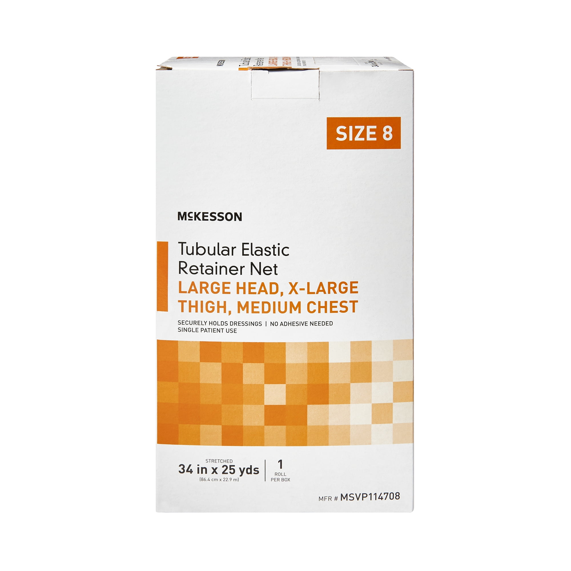 McKesson Tubular Elastic Retainer Net - 34 in x 25 yd, Size 8, 1 Count, 1 Pack