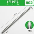 thumbnail image 1 of Cross Screwdriver Bit Magnetic Batch Head 60-200mm Ph0 Ph1 Ph2 Electric Driver Non-Slip Hex Shank Screwdriver Hand Tools 150Xph2, 1 of 7