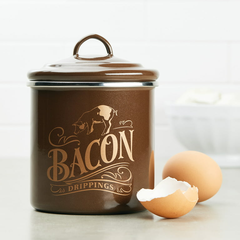 Bacon Grease Pot Oil Pot Enamel Bacon Grease Pot Cooking Oil - Temu