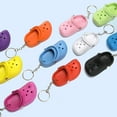thumbnail image 3 of Cute 3D Mini EVA Beach Hole Little Croc Shoe Keychain Girl Gift Bag Accessories Decoration Keyring Floating Key Chain Charm, 3 of 7