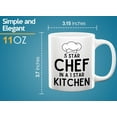 thumbnail image 6 of Chef Coffee Mug 11oz White -5 star chef - Chef Gift For Men Dad Husband Home Chefs Gourmet Chef Gift Cooking Passion Culinary, 6 of 6