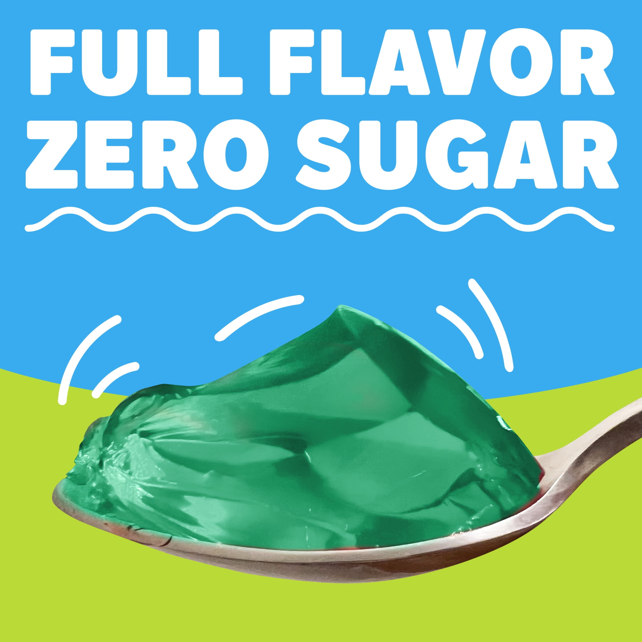 Jell-O Lemon-Lime Artificially Flavored Zero Sugar Ready-to-Eat Gelatin Snack Cups, 4 ct Cups