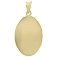 thumbnail image 4 of 14K Tri-Color Gold Diamond Cut Textured Mother / Virgin Mary Oval Pendant 1.30", 4 of 6