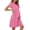Hot Pink, variant on Maternity Midi Dress Crew Neck Short Sleeve Slim Baby Shower Pregnancy Dresses for Photoshoot Maternity Outfits Summer Clothings
