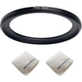 thumbnail image 1 of czcpp-77mm Lens to 62mm Camera Lens Adapter 77mm to 62mm Step Down Ring Adapter Ring for All Brands of UV ND CPL, with Premium Lens Wiping Cloth 2 Pack (77mm-62mm), 1 of 4