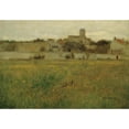 thumbnail image 2 of Eugen Jettel 18x14 Black Ornate Wood Framed Double Matted Museum Art Print Titled - View of Auvers-Sur-Oise (1894), 2 of 5