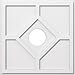 thumbnail image 3 of Ekena Millwork CMP22EY-05000 22 in. OD x 5 in. ID Square Embry Architectural Grade PVC Contemporary Ceiling Medallion, 3 of 4