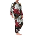 thumbnail image 2 of Lsque Eagle With Hat And Roses Pattern Long Sleeve Pajama Set for Men - Soft 2-Piece Sleepwear and Loungewear Set with Pockets, Comfy Nightwear-XX-Large, 2 of 7